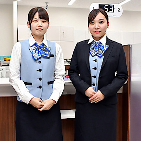 Renewal of female employee uniforms, Tottori Bank on the 70th anniversary of its founding￼サムネイル